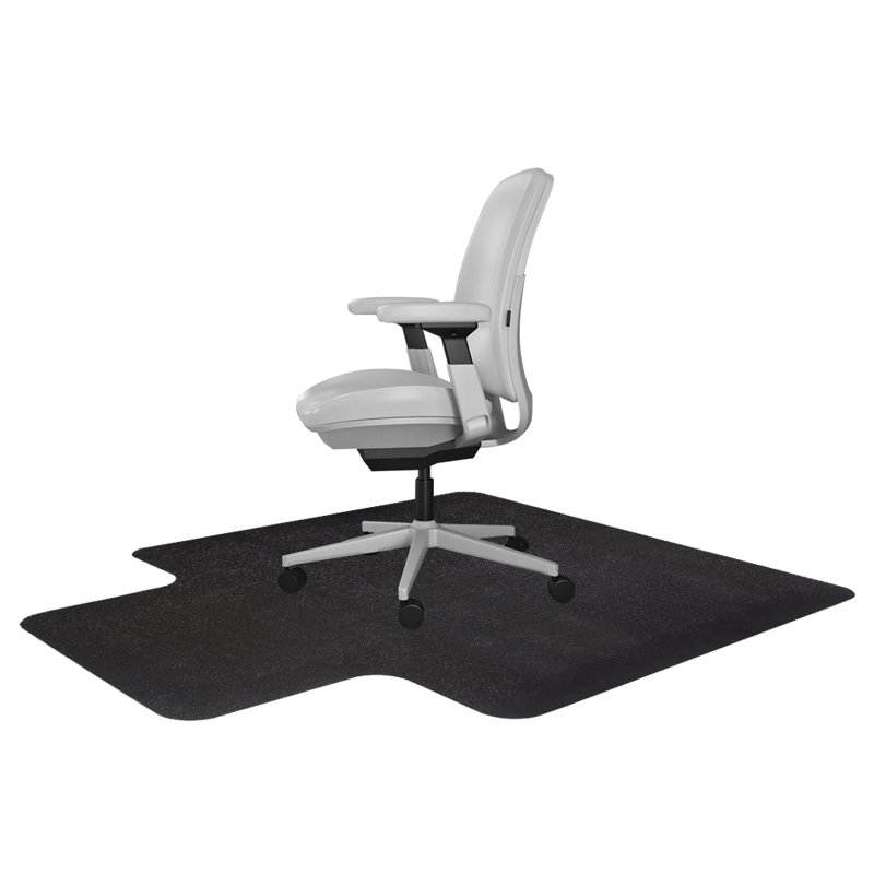 Tapis de chaise droit standard, Inclus, l 45 po x P 53 po, Noir