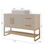 Meuble-lavabo moderne 47,2 pouces avec lavabo en céramique-884224747