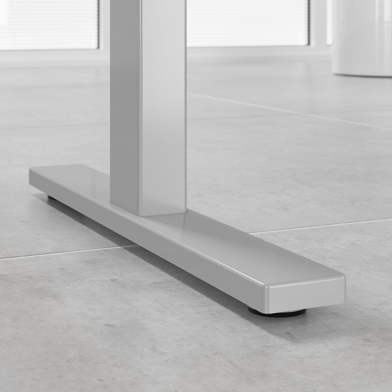 400 Series Adjustable L-Shaped Standing Desk, White
