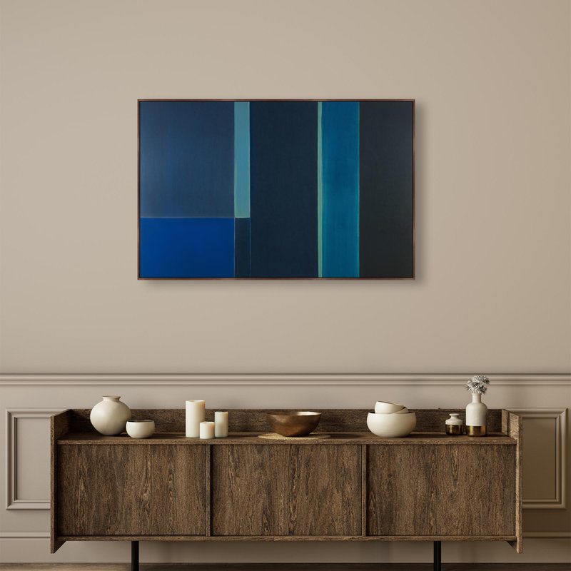 Oliver Gal Contour of Moments Abstract - Heavy Gel Top Coat Framed Canvas Art, Brown, 31" H x 46" W