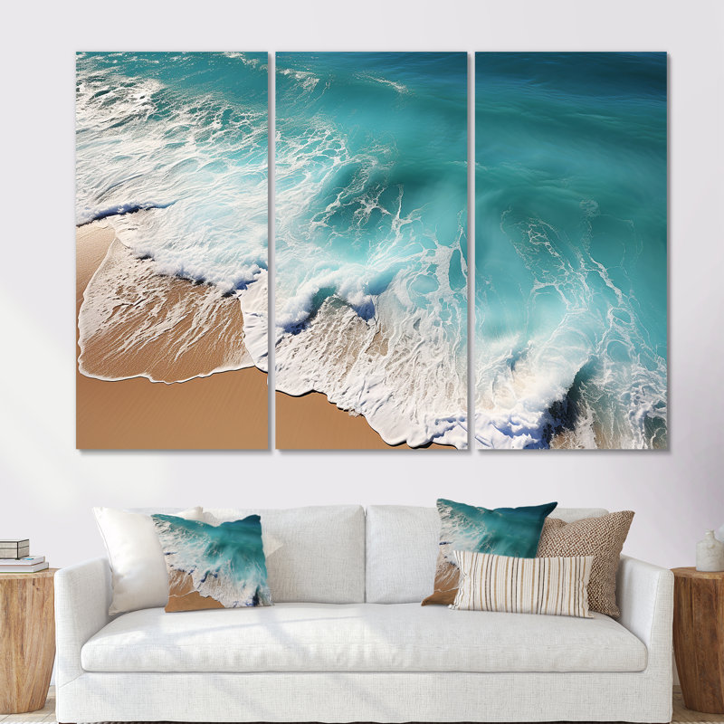 Swanley - Ensemble de décoration murale bord de mer, Toile tendue, H 40 po x l 60 po x P 1 po
