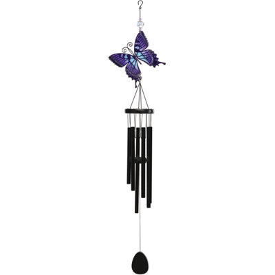 Carillon papillon 45 po - Mauve