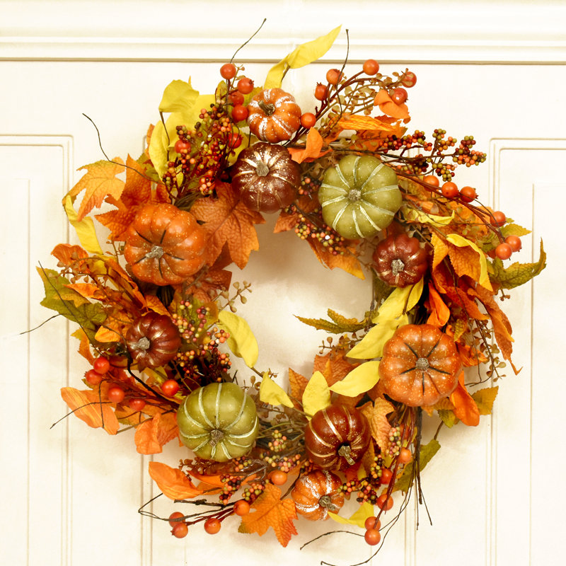 24 " Mixed Greenery Silk Wreath