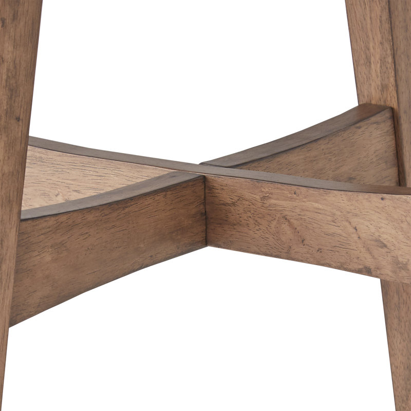 Gambino 23'' H Round Wood End Table, Dark Walnut