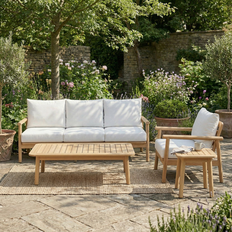 Maia Solid Teak 4 Piece Set