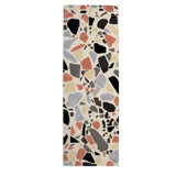 Walking On Terrazzo Abstract Area Rug in Black/Orange/Gray/Ivory