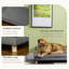 Dog Sofa with Legs Water-Resistant Fabric for Large Medium Dogs - Grey
