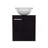 Clyde Floating,  Wide One-Door Cabinet Vanity, With Wessel Sink And One Shelf, Bathroom Storage, Black-421660814