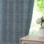 Fabdivine Dark Blue Elegant Floral Pattern Curtain Handmade Block Print, 27x57 Inches, Summer or Spring with Pleated Pinch Drapes for Window, Living Room, Kitchen, Tulsi Buti-1599587891
