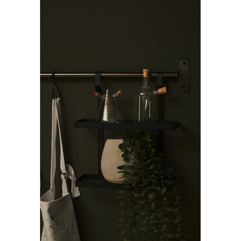 Sorello Two Tier Matt Black Hanging Storage Shelf Unit