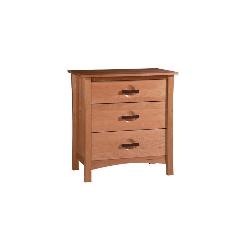 Berkeley 3 - Drawer Solid Wood Dresser, Autumn Cherry