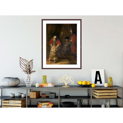 Le retour du fils prodigue par Rembrandt van Rijn - Estampe numérique encadrée