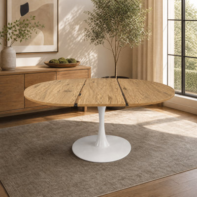 Extendable Oval Dining Table With Pedestal Base
