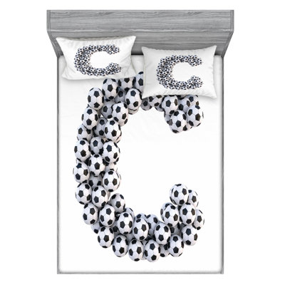 Ensemble de draps lettre en microfibre