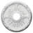 Endurathane Orrington Ceiling Medallion, 19 5/8"OD x 4 3/4"ID x 1 3/4"P (Fits Canopies up to 4 3/4"), Hand-Painted Ultra Pure White Crackle Finish-29361494