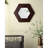 18.5" X 18.5" Hexagon Mirror With Solid Wood Frame, Wall Decor For Living Room Bathroom Hallway-1654993871