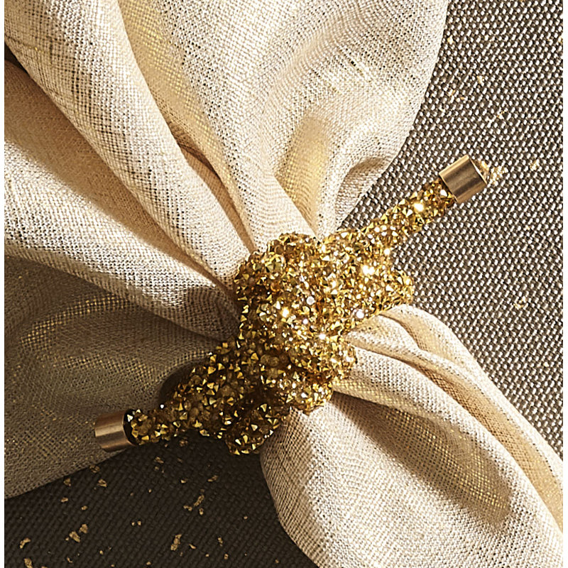 Glam Knot Napkin Ring, Gold