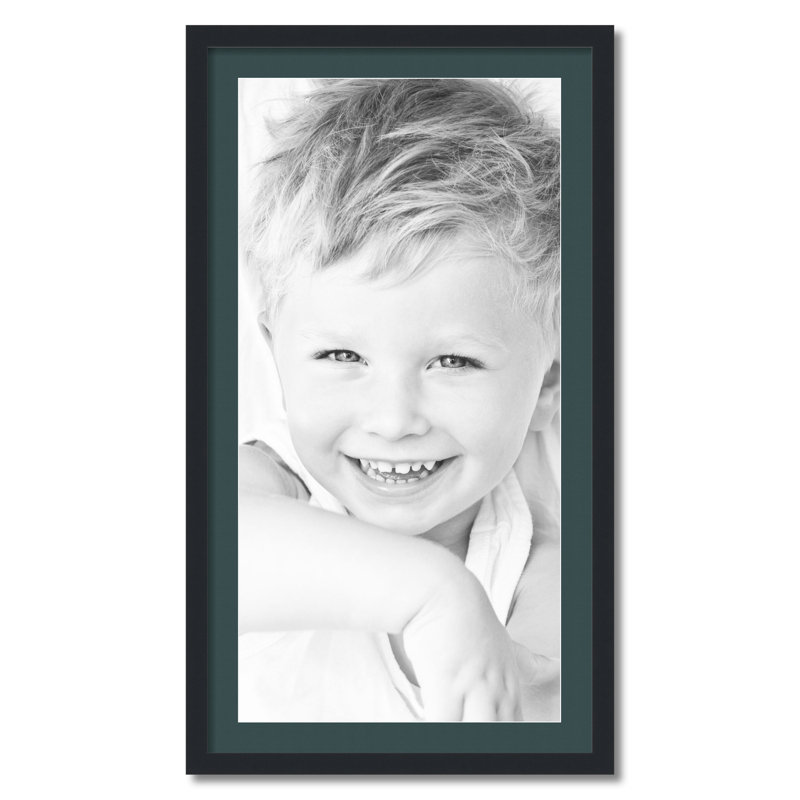 Cadre pour photo simple 18 po x 36 po en bois mat, Evergreen
