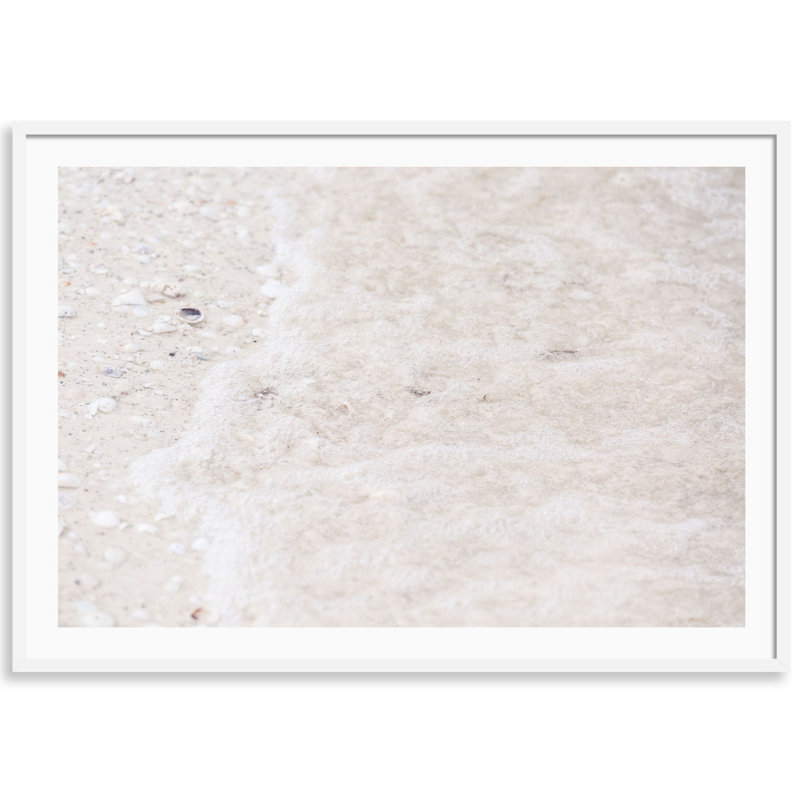 Beach Treasures Print by Carly Tabak, White Wood, 44" W x 31" H