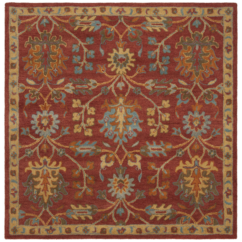 Carlsen Hand Tufted Wool Oriental Rug, Square 6'