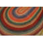 RugsOnNet Rainbow Color Antique American Folk Art Braided Oval Area Rug Carpet