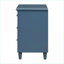 U_STYLE Table de chevet en bois de pin 28 po avec 3 tiroirs pour la chambre à coucher-1693481563