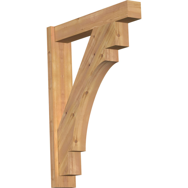 Persienne en bois Merced Block Rustic Timber, P 28 po x H 36 po, Sapin Douglas de 7 1/2 po (lisse)