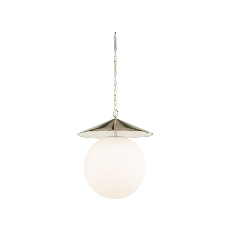 Luminaire suspendu Kyoto - noir, Nickel poli