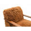 1 pièce Chaise d'appoint longue en fausse fourrure douce d'inspiration rétro avec accoudoirs courbés en bois siège et dossier principaux-615270135-615270140