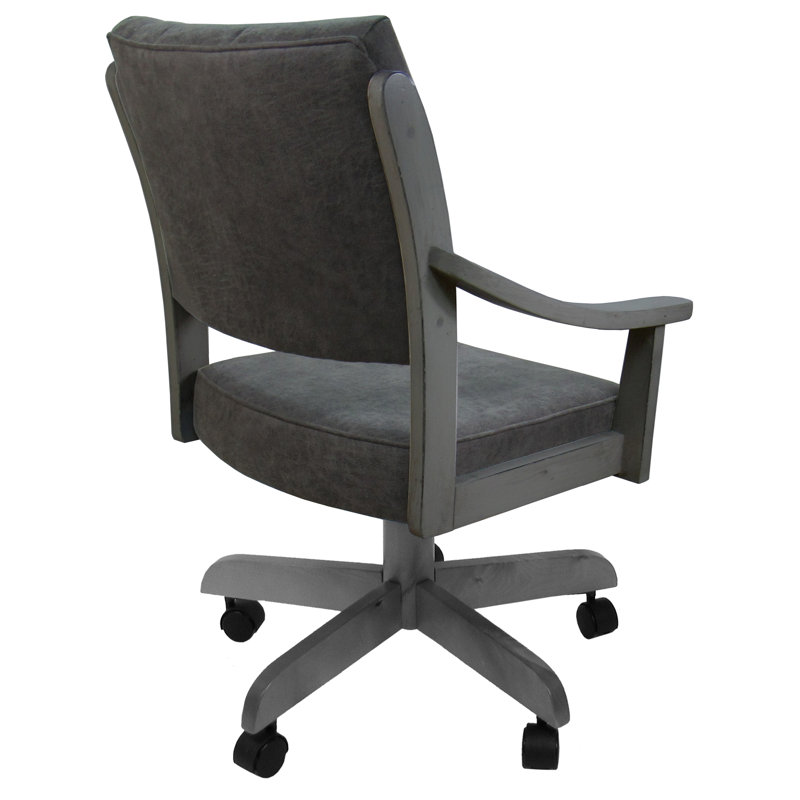 Casa Solid Wood Dining Caster Chair, Northwest Elk, Gray