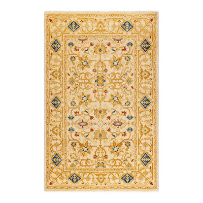 Eclectic One-of-a-Kind 4' 1" x 6' 5" Hand Knotted Area Rug
