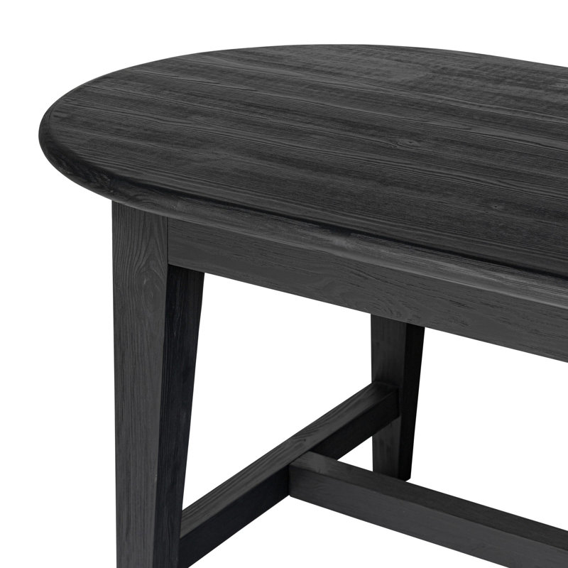 Alfie Dining Table 87"-Black Pine, Honey Pine, 30" H x 87" L x 35.5" W