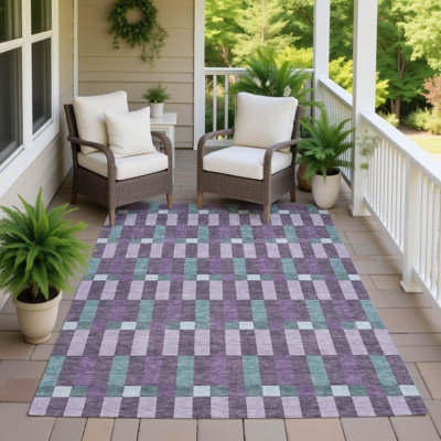 Tapis géométrique intérieur / extérieur lavable à la machine Chantille ACN2548