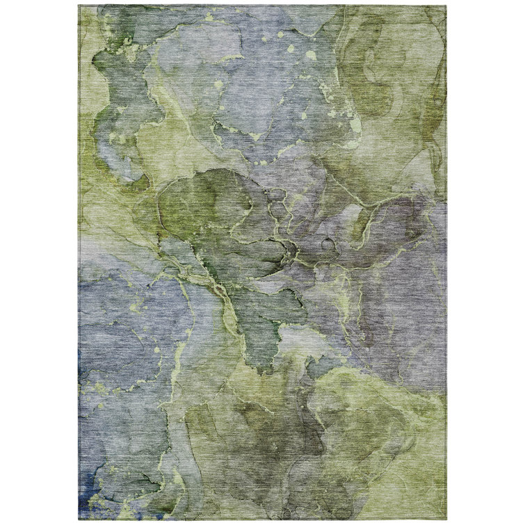 Killingly Flatweave Washable Abstract Indoor / Outdoor Rug