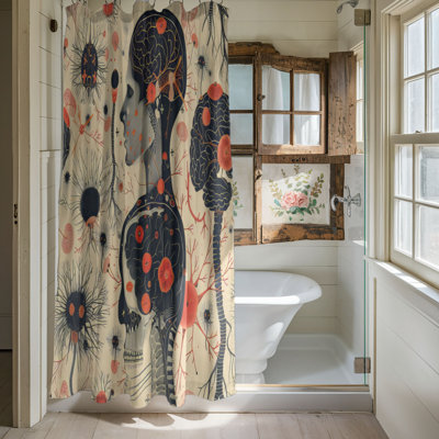 Brain Map - Rideau de douche Premium