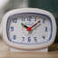 Quartz movement / Crystal Alarm Tabletop Clock in White