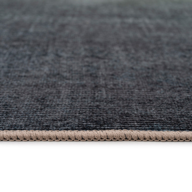 Tavian Runner Abstract Cotton Washable Area Rug, 60cm x 240cm