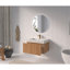 Meuble-lavabo mural de 30 po avec lavabo, armoire de salle de bain flottante murale avec finition en contreplaqué intégré de conception minimaliste moderne pour salle de bain compacte couleur acacia