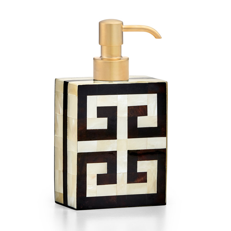 Distributeur de savon à clé grecque, Or satiné