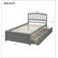 Base de lit plateforme avec deux tiroirs et tête de lit-1424427891