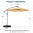 10ft Offset Cantilever Umbrella With Base, Outdoor Patio Umbrella Infinite Tilt & Uv Protection, Heavy Duty Double Top Canopy For Garden, Lawn & Pool-2067282365