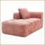 Causeuse Modern Chenille Chenille | Dossier rembourré | Accoudoirs évasés-459736642