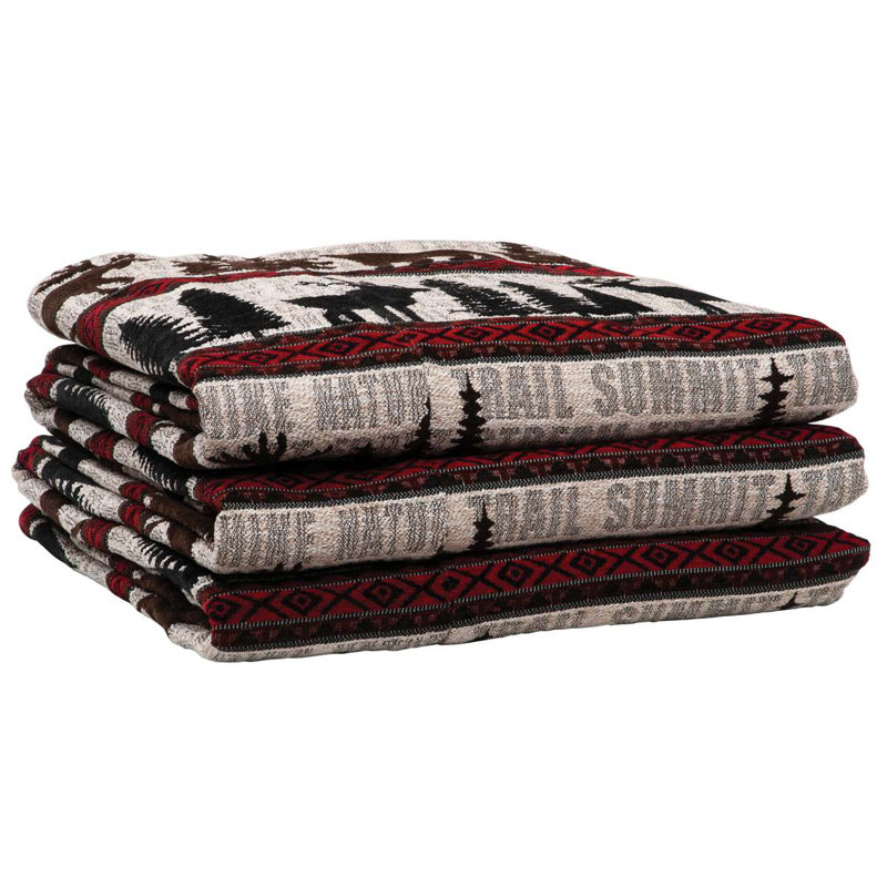 Wooded River Lazy Lodge - Coverlet - Full/Queen - 88x92, Lightweight Bed Cover for Rustic Lodge Bedroom, Queen