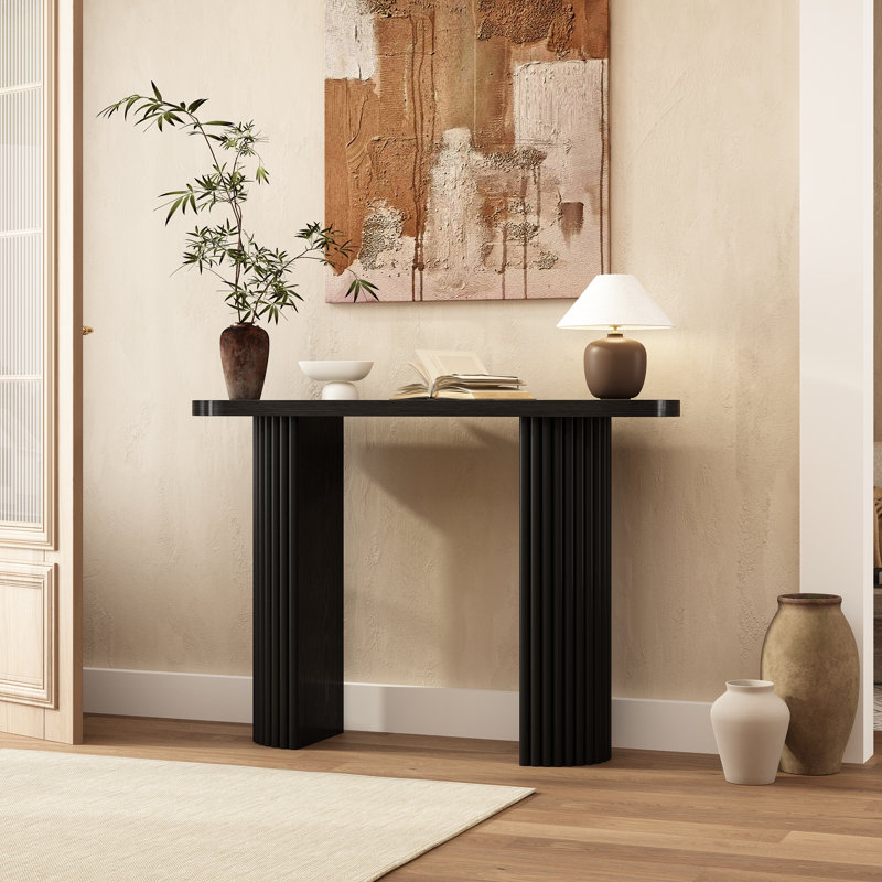 Console Gennari, H 31 po x l 39,2 po x P 11,7 po, Noir