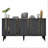 Modern Console Table, Anthracite & Gold, 100% Melamine Coated Particle Board, Thickness: 0.7 inches | Sleek Design with 28.5 in Leg Height, Perfect for Entryway & Living Room Decor-250190136