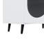Buffet 60 po avec 4 portes en acrylique, armoire d'appoint pour le couloir, le vestibule, le salon, blanc