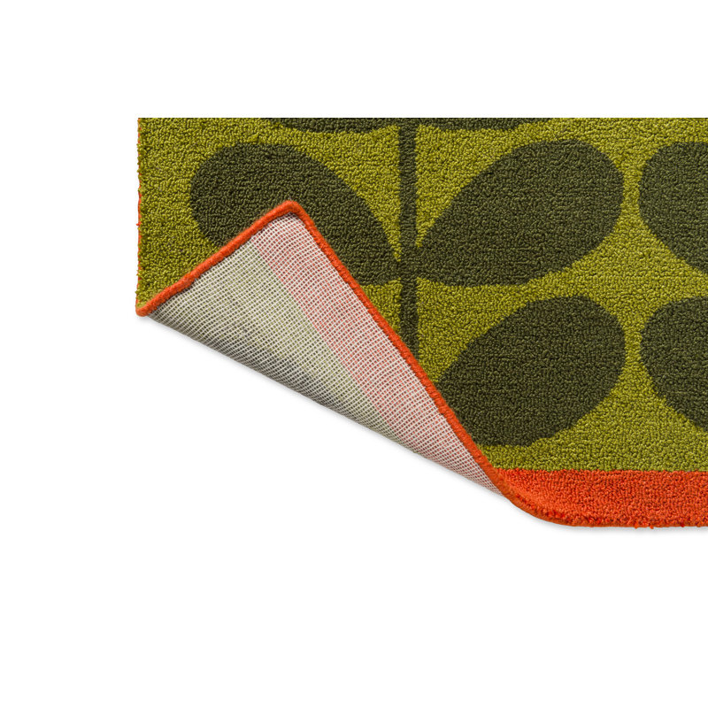 Solid Stem Hand Tufted Floral Area Rug, Rectangle 5'3" x 7'7"