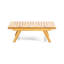 Table basse d'extérieur en bois d'acacia - Design à lattes ouvertes, naturel et durable
