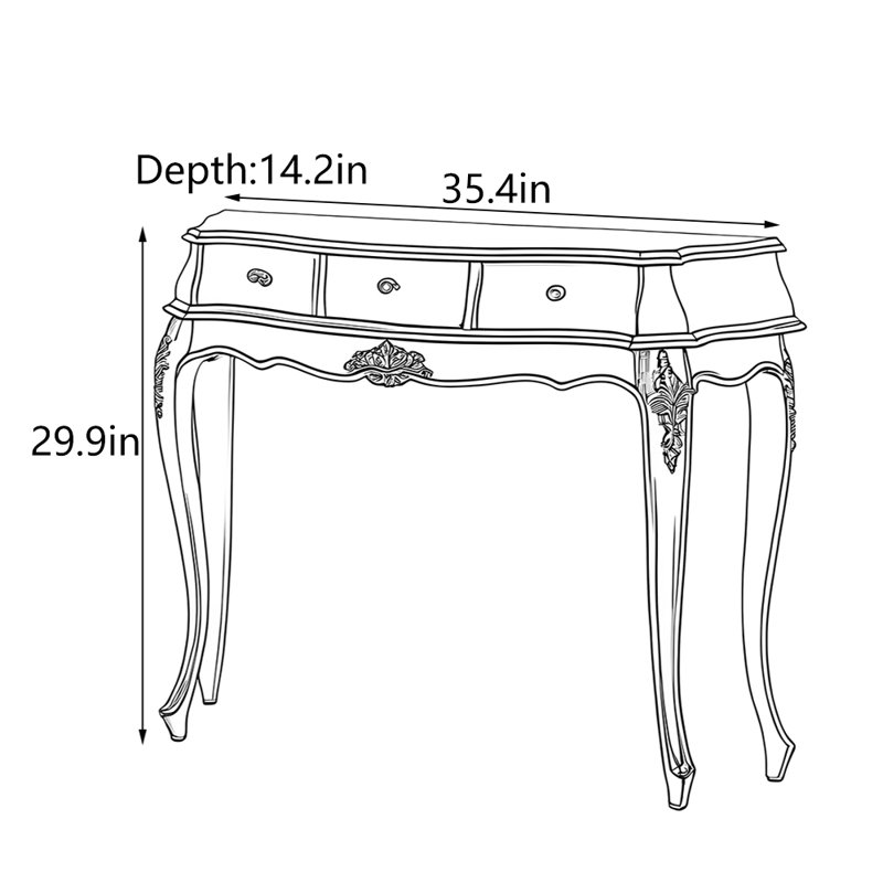 Console American Country Style, Jaune