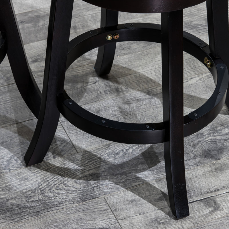 Tabouret de bar 30 po avec siège en tissu gris anthracite, décoration moderne en tissu, fabrication durable, Gris, Noir